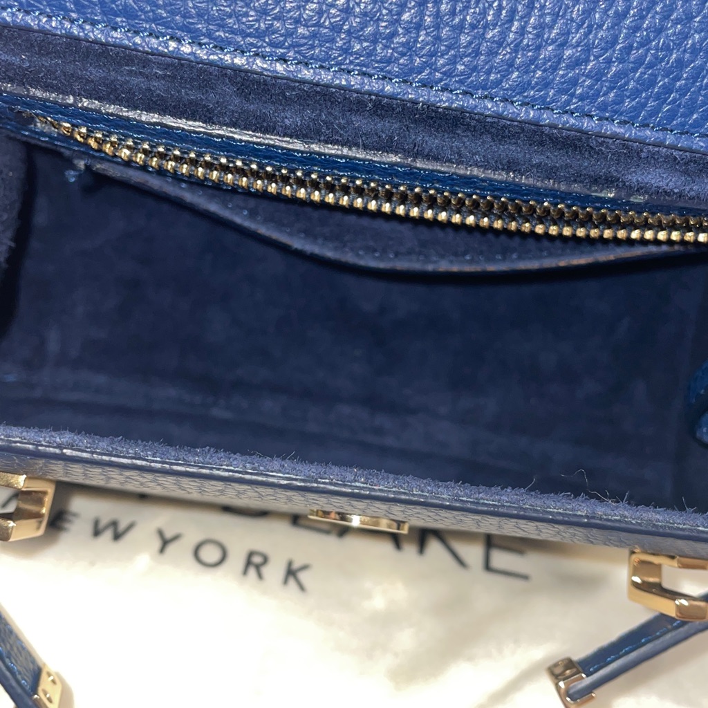 Teddy Blake Dark Navy Ava 9 Inch Leather Top-Handle Satchel — image 8 of 8